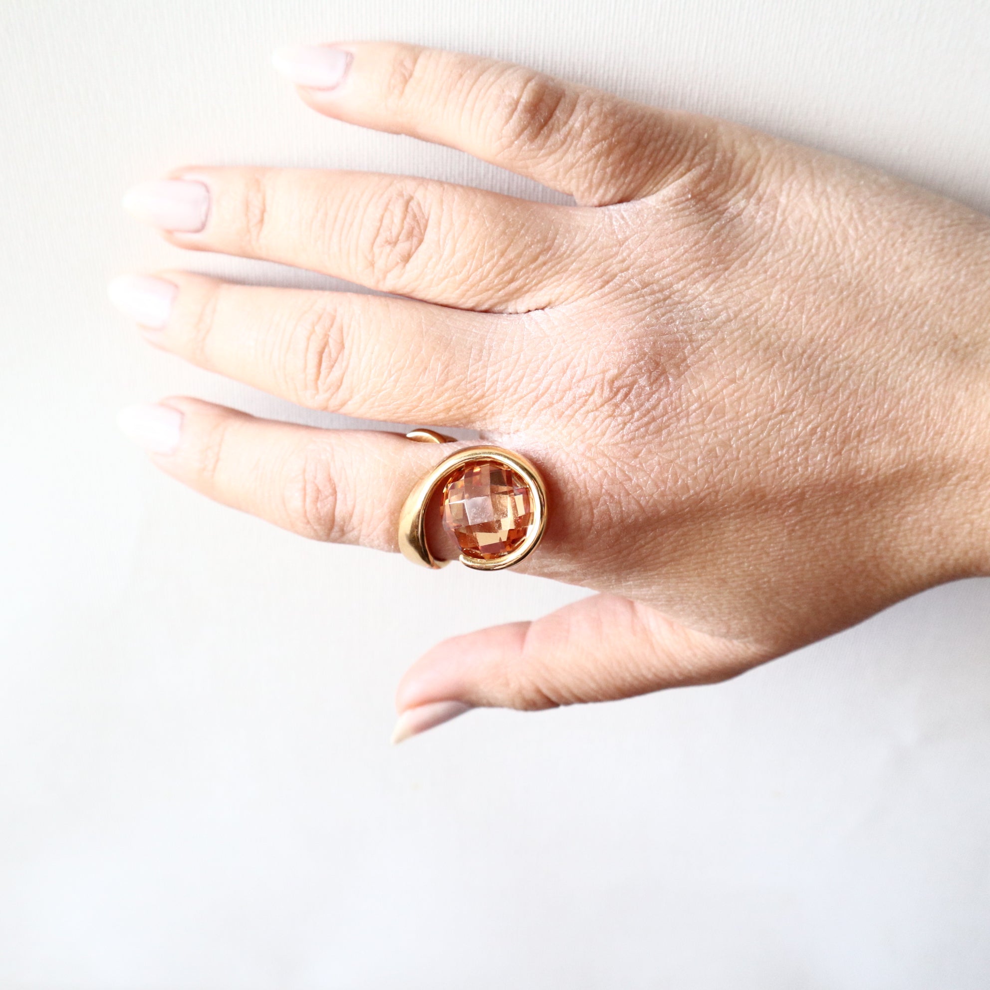 Natural citrine deals ring